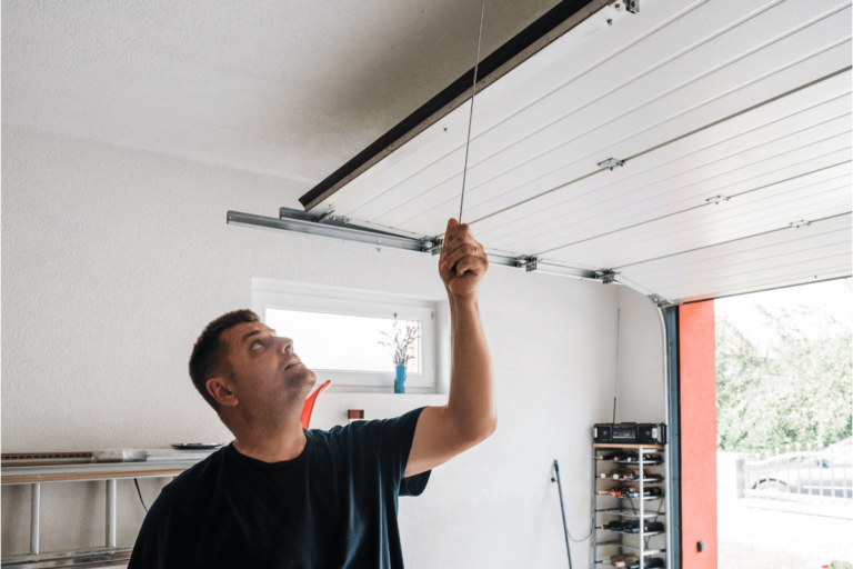 garage door stuck open