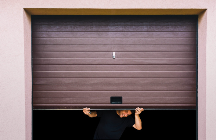 how to open garage door manually